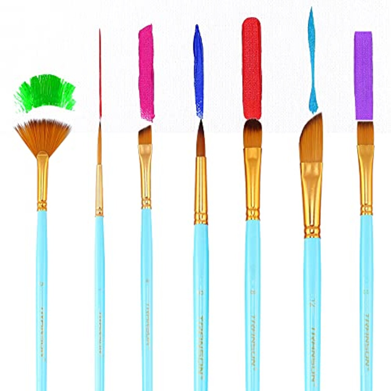 Art Painting Brush Set Assorted 12 Pieces for Acrylic, Watercolor, Gouache, and Hobby Painting